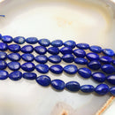 lapis lazuli smooth flat teardrop beads 