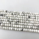 natural howlite faceted rondelle beads 