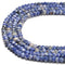 Natural Blue Spot Jasper Hard Cut Faceted Rondelle Beads Size 4x6mm 15.5''Strand