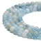 Natural Aquamarine Smooth Round Beads Size 5mm 15.5'' Strand