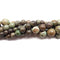 Green Brown Chrysoprase Faceted Round Beads 6mm 8mm 10mm 12mm 14mm 15.5" Strand