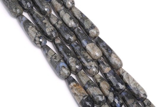 Gray Opal Faceted Teardrop Beads Size 6x16mm 15.5" Strand