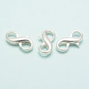 925 Sterling Silver Infinity Clasp Size 7.5x14mm 3 Pcs Per Bag