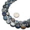 Natural Kyanite Smooth Flat Oval Beads Approx 10x13mm 13x16mm 15.5" Strand