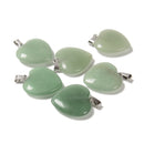 01 Natural Gemstone Heart Shape Charm Pendant Size 20mm 6PCS Per Bag Sold by Bag