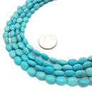 Blue Howlite Turquoise Oval Shape Beads Size 6x8mm 15.5" Strand