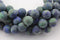 large hole chrysocolla matte round beads