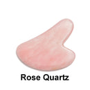 Rose Quartz/Clear Quartz Gua Sha Massage Crystal Stone Tool Approx 60x80mm