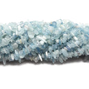 Aquamarine Irregular Pebble Nugget Chips Beads Approx 7-8mm 34" Strand