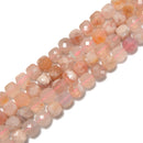 Natural Cherry Flower Sakura Agate Faceted Cube Beads Size 9mm 15.5'' Strand