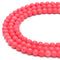 2.0mm Large Hole Pink Bamboo Coral Smooth Round Beads Size 8mm 15.5'' Strand