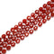 Carnelian Prism Cut Double Point Faceted Round Beads 8mm 10mm 15.5'' Strand