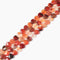 Natural Carnelian Smooth Heart Shape Beads Size 10mm 12mm 15.5'' Strand