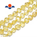 lemon quartz faceted nugget chunk beads 