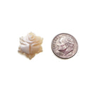 White Bamboo Coral Hand Carved Rose Pendant Approx 20mm 30mm Sold Per Piece