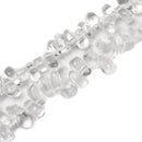 Natural Clear Quartz Side Drilled Chips Beads Size 6x8mm 10x15mm 15.5'' Strand