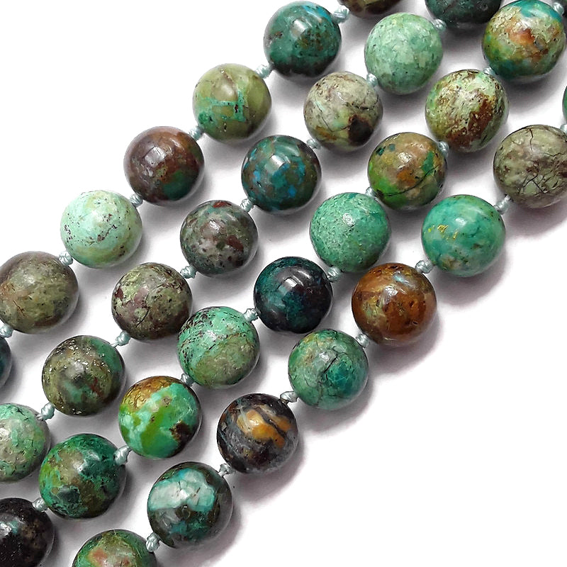 natural chrysocolla shattuckite smooth round beads