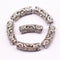 silver micro pave clear zircon tube charm 