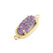 8 Colors Druzy Agate Crystal Gold Edge Oval Connector Pendant Charm Size 9x16mm