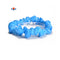 Light Blue Dyed Jade Pebble Nugget Elastic Bracelet Bead Size 7-17mm 7.5''Length