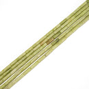 Natural Green Jade Cylinder Tube Beads Size 4x13mm 15.5'' Strand