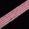 Rose Quartz Faceted Rondelle Beads Size 2x3mm 3x4mm 15.5'' Strand