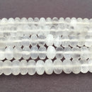 natural selenite smooth rondelle beads