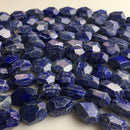 natural lapis lazuli faceted nugget chunk beads