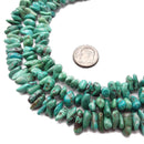 Natural Genuine Blue Green Turquoise Chips Beads Size 5-8mm 15.5'' Strand
