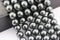 black gray shell pearl smooth round beads