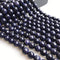 blue sandstone faceted round beads