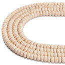White Howlite Turquoise Faceted Rondelle Beads Size 4x7mm 15.5'' Strand