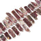 Eudialyte Graduated Slab Stick Point Beads Size 10x25-12x45mm 15.5'' Strand
