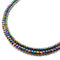 rainbow plated hematite faceted rondelle beads
