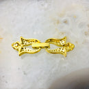 light gold plated copper with micro pave clear zircon clasp
