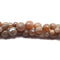 Coated Peach Moonstone faceted Round Beads 6mm 8mm 10mm