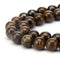 natural bronzite smooth round beads