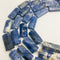 sodalite faceted flat rectangle cylinder tube beads 