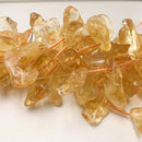 natural citrine irregular teardrop shape beads