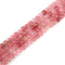 Natural Strawberry Quartz Faceted Cube Beads Size 4mm 15.5'' Strand