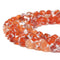 Burnt Orange Fire Agate Diamond Star Cut Beads Size 8mm 15.5'' Strand