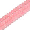 Rose Quartz Faceted Rondelle Beads Size 4x6mm 6x8mm 15.5'' Strand