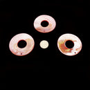 Pink MOP Shell Donut Circle Pendant Size 50mm Sold Per Piece
