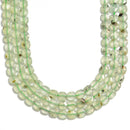 prehnite faceted square beads