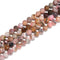 Natural Pink Opal Faceted Hard Cut Round Beads Size 5mm 6mm 15.5'' Strand
