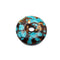 bronzite turquoise donut circle pendant