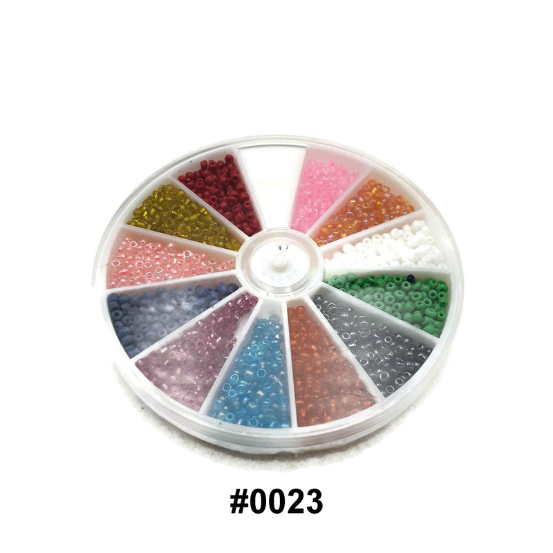 Assorted Mixed Crystal Glass Rondelle Seed Beads Wheel 2mm Approx 1000pcs