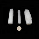 Natural Selenite Small Rough Points Logs Wands Sticks 3" Inches 10 Piece Set