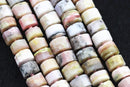 natural pink opal faceted rondelle wheel Discs beads 