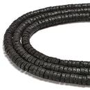 Black Lava Rock Heishi Disc Beads Size 3x6mm 3x8mm 15.5" Strand